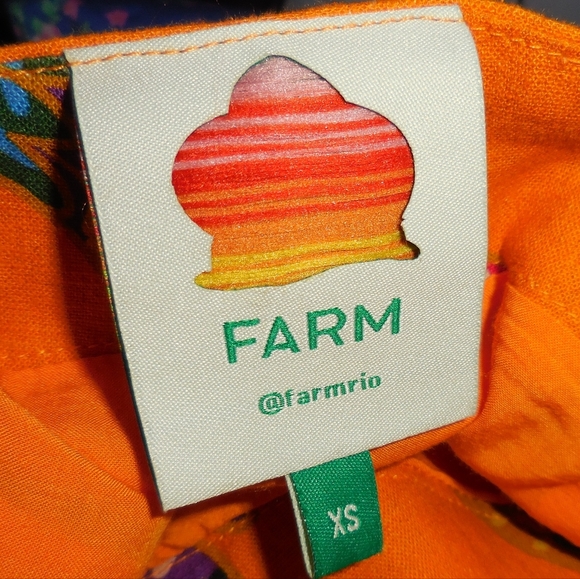 Nwot FARM‎ Rio Beaded Macaws Tied Linen Blend Maxi Skirt Size Extra Small - Picture 9 of 11